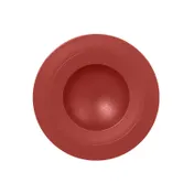 RAK Porcelain NFGDDP29DR Round Bowl, 12 Oz, 11" Dia, Magma Dark Red China, Dishwasher Safe - 6/Case 1 image