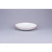 RAK Porcelain ONDP23CD25146 - Coupe Pasta Bowl 9" Dia x 1.55" H 23.5 oz White Red Rim - 12/Case 1 image