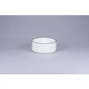 RAK Porcelain PLNOBW14CD25147 - 21oz Round White Bowl, Black Rim, 5.5" Dia, Stackable - 12/Case 1 image