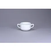RAK Porcelain PLSKCS30 - Soup Bowl, Two Handles, 4" Diameter, 10.1 oz White Porcelain - 12/Case 1 image