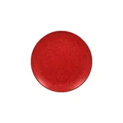 RAK Porcelain RBNNPR27 Ruby Round Plate, 10.625" Diameter, Flat Coupe Rim, Porcelain, Red - 12/Case 1 image