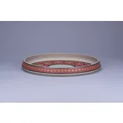 RAK Porcelain REAINTP31E18 Round Porcelain Thali Tray, 13" Diameter, 57.5 oz, BAANTNA Design - 2/Case 1 image