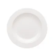 RAK Porcelain SKHFP23WR - 9" Round Wide Rim Porcelain Plate Dishwasher & Microwave Safe - 12/Case 1 image