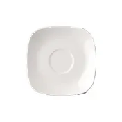 RAK Porcelain SKSA12 - 4.5" Square Saucer for 3.25 oz Cup, Dishwasher Safe, Chip Resistant, - 12/Case 1 image