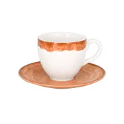 RAK Porcelain WDCLSA15CO - 6" Round Saucer, Orange Porcelain, Oven/Microwave Safe - 12/Case 1 image
