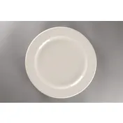 RAK Porcelain YOFP25 - 9.9" China Plate, Wide Flat Rim, White Porcelain, Sold per Case - 12/Case 1 image
