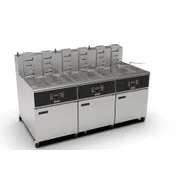 Giles EOF-24 TRIPLE BANK 24" Floor Model Electric Deep Fryer, Full Pot, 370 Ibs, Built-in Filter 1 image