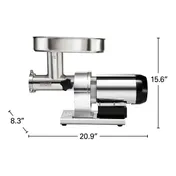 Hamilton Beach 09-1201-W Weston Meat Grinder, 3/4 HP, #12 Hub, 360-540 lbs/hr, 4.5mm & 7mm Plates, 560W, 120V 2 image