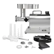 Hamilton Beach 10-0801-W Weston Meat Grinder, #8 Hub, 3/4 HP, 120V, 4.5mm/7mm Plates 1 image