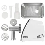 Hamilton Beach 33-0201-W Weston Meat Grinder, 3/4 HP, 120-180 lbs/hr, #8 Hub, 3mm/5mm/7mm Plates, 575W, 120V 5 image