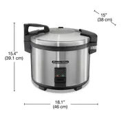Hamilton Beach 37560R-CE Proctor-Silex Commercial Rice Cooker/Warmer, 60 Cups, 220-240V, 1950W 2 image