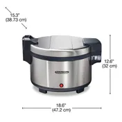 Hamilton Beach 37580 Proctor-Silex Rice Warmer, 60 Cup Capacity, 120v/60/1-PH, 103 Watts 2 image