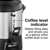 Hamilton Beach 45040R Proctor-Silex Coffee Urn, 40 Cup Capacity, Dual Heaters, 1090W, 120V 10 image
