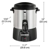 Hamilton Beach 45040R Proctor-Silex Coffee Urn, 40 Cup Capacity, Dual Heaters, 1090W, 120V 2 image
