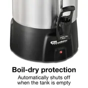 Hamilton Beach 45040R Proctor-Silex Coffee Urn, 40 Cup Capacity, Dual Heaters, 1090W, 120V 8 image