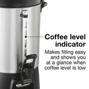 Hamilton Beach 45060R Proctor-Silex Coffee Urn, 60 Cup Capacity with Dual Heaters / 1.090W - 120V 10 image
