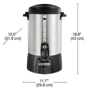 Hamilton Beach 45060R Proctor-Silex Coffee Urn, 60 Cup Capacity with Dual Heaters / 1.090W - 120V 2 image