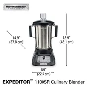Hamilton Beach HBF1100SR  Expeditor Food Blender, Variable Speed, 1 Gal 4 image