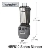 Hamilton Beach HBF510S Expeditor Countertop Food Blender, Variable Speed, 64 Oz 3 image