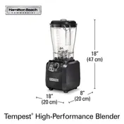 Hamilton Beach HBH650R Tempest Blender, Variable Speed, 64 Oz 2 image