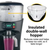 Hamilton Beach HBS1400R-CE International Revolution Ice Shaver, Insulated Double Wall Hopper 5 image