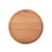Boska 320535 Pizza Board Amigo, Round Wooden Tray, 9.45" Dia x 0.79" H, Beech Oak, No Handle 1 image