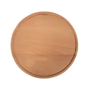 Boska 320537 Amigo Pizza Board - Large 13.19" Diameter x 0.79" Round Tray, Beech Oak Wood, No Handle 1 image
