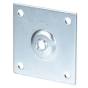 AllPoints 8012334 Leg Mounting Plate, 3-1/2" x 3-1/2", Zinc Plated Steel 1 image