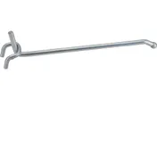 AllPoints 51279 Snap Rack Hook - 7-5/16" x 1-1/4" x 1-9/16" Steel Hook for Snap Racks and 3/16" Peg Boards, Heavy-Duty Wall Mounted Shelving Accessory 1 image