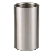 AllPoints 86543 Wine Bucket Cooler, 4-9/16" Dia. x 4-1/2" W x 7-7/8" H, 1 Bottle, Steel Satin Finish 1 image