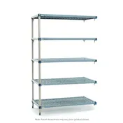 Metro 5AQ367G3 Plastic with Poly Exterior Steel Posts Shelving Unit 1 image