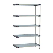 Metro M4-2124GF-86-A5 - 5-Tier Polymer Shelving Unit, 21" D x 24" W x 86" H, 800 lbs per shelf, 2000 lbs total, rust-proof, NSF, Microban Mats, Adjustable Posts 1 image