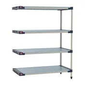Metro M4-2130F-63-A4 - 4-Tier Polymer Shelving Unit, 21" D x 30" W x 63" H, 800 lbs each, 2000 lbs total, NSF, posts 1 image