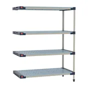Metro M4-2460G-63-A4 Polymer Shelving Unit, 24" D x 60" W x 63" H, 600 lb per shelf, 2000 lb total, NSF 1 image