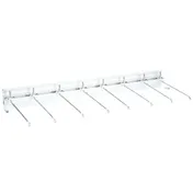 AllPoints 51280 Wall-Mount Pot & Utensil Rack, 24" Width 15-24", 5-1/2" Sliding Hangers, Kitchen Storage 1 image