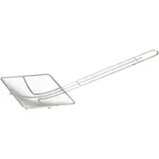 AllPoints 75699 Skimmer - 7" Square Mesh Basket, 14" Handle, 21" Length, Stainless Steel 1 image