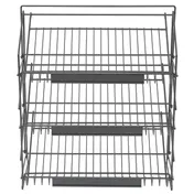 Hubert 13124 Tiered Display Stand - 8" Square Wire Rack, Black, 3 Tier Merchandiser - 1/Each 1 image