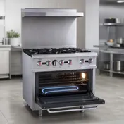Serv-Ware SGR-6B 36" Gas Restaurant Range w/ (6) Open Burners, (1) Standard Oven, 211.000 BTU 4 image