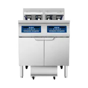 Atosa USA AEFF-50-2 Multiple Battery Electric Fryer Without Basket Lifts, Floor Model - Full Pot 1 image