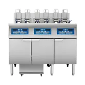 Atosa USA AEFF-50-3TB Multiple Battery Electric Fryer With Basket Lifts, Floor Model - Combo Pot 1 image