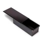 Louis Tellier 219310 Bread Loaf Pan, 9.84" W x 3.66" D x 3" H, Glazed Steel with Sliding Lid 1 image