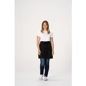 Chef Works AHN09-BLK-0 Brio Half Bistro Waist Apron, 20"L x 30"W, Poly/Cotton, Black - 1/Case 1 image