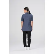 Chef Works CBN02W-AFB-3XL Mojave Short Sleeve Chef Coat, Women's, Air Force Blue, 3XL, Poly/Cotton 2 image