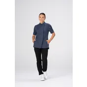 Chef Works CBN02W-AFB-XS Short Sleeve Women’s Chef Coat, Air Force Blue, XSmall, Poly/Cotton 1 image