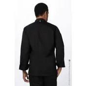 Chef Works REBCLZ-BLK-XS Hartford Chef Coat, Black, XSmall, Poly/Cotton 2 image