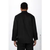 Chef Works REWCCW-BLK-L Double-Breasted Black Chef Coat, Large Unisex, Long Sleeve, Kitchen Uniform 2 image
