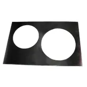 APW Wyott 14880 Adapter Plate - Steel, Round Cutouts 8-1/2" & 10-1/2" Holes, Converts 12" x 20" Openings 1 image
