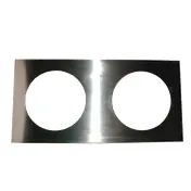 APW Wyott 56639 Adapter Plate - Two 11-Quart Round Inset Holes, Stainless Steel, W-43V Warmer 1 image