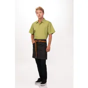 Chef Works AHS01S-BLK-0 Waist Apron, 17.9"L x 28"W, Unisex, Black, 100% Cotton 2 image