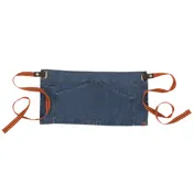 Chef Works AWS01S-MDB-0 Waist Apron, Medium Blue, 12"L x 23"W, 100% Cotton, Hip Pockets 1 image